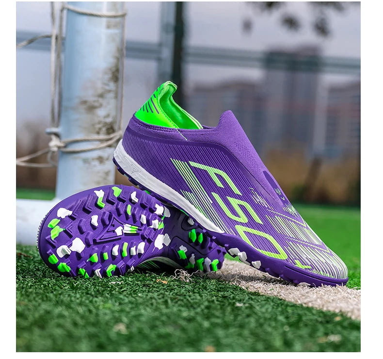High Quality Mens Football Boots F50 Boys FG/TF Training Studded Fast Soccer Cleats Pro Non Slip Football Shoes for Man 35-45