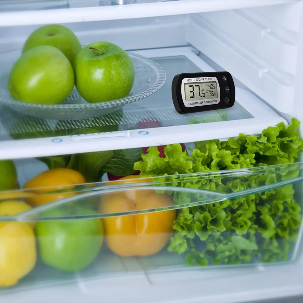 LCD Display Magnetic Refrigeration Refrigerator Hanging Freezer Thermometer Kitchen Tool Fridge Temperature Meter