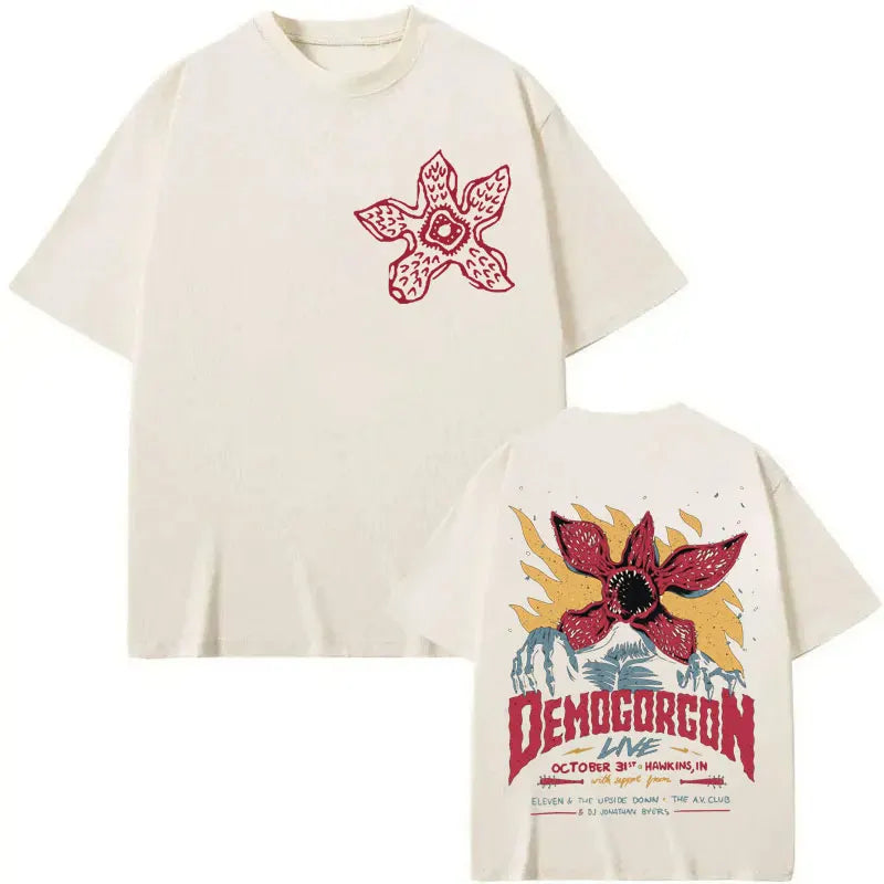 Eddie Munson The Demogorgon T-shirt Cannibal Flower Monster Graphic T Shirts Men Women Clothing Gothic Fashion Vintage T-shirts