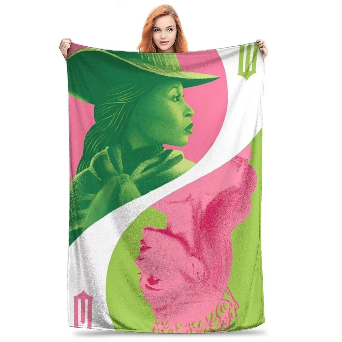 Wicked Musical Movie 2024 Blanket Soft Throw Blanket for Home Bedroom Bed Sofa Travel Office Solid Cover Blanket Kids 3D Quilt