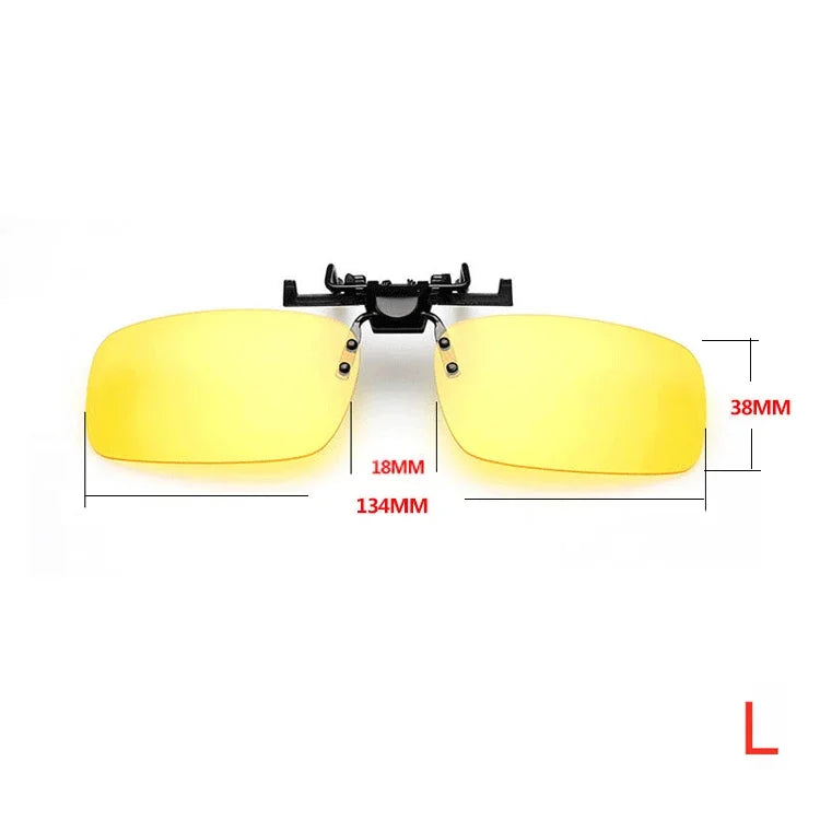 Fishing Polarized Pilot Flip Up Clip on Sunglasses Men Photochromic UV400 Women Driving Sun Glasses Color Change Night Vision