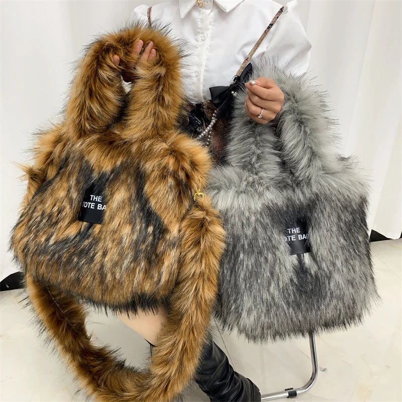 Large The Tote Bags for Women Winter Fashion New Shoulder Messenger Bag Female Designer Brand Sling Cross Handbags High Quality