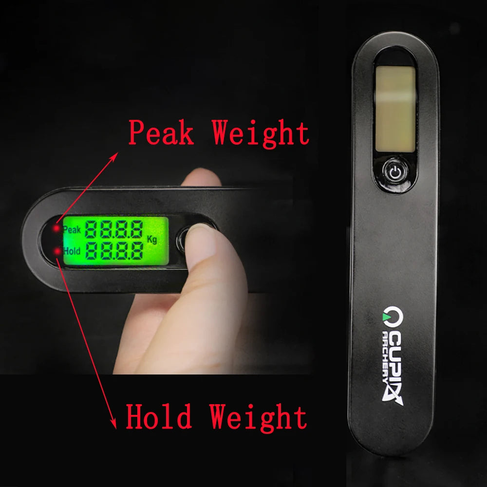 Archery LED Bow Scale 110lbs Draw Weight Weighing Tool Dynamometer Measuring Instrument Hunting Shooting Compound Recurve Bow
