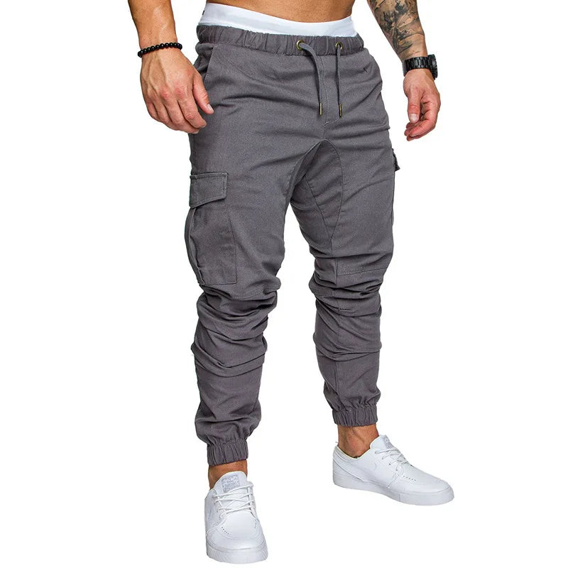 Men Pants Thin Fashion Casual Jogger Pants 2025 Streetwear Cargo Pants Men's Multi-pockets Trousers Fitness Gyms Sweatpants Mens