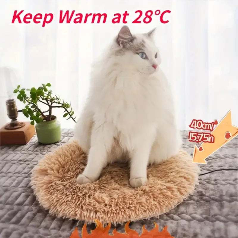 Pet Heating Pad, Electric Warm Mat for Cats and Dogs, Thermostatic & Waterproof, Chew-Resistant & Shock-Proof,  Pet Heater Bed