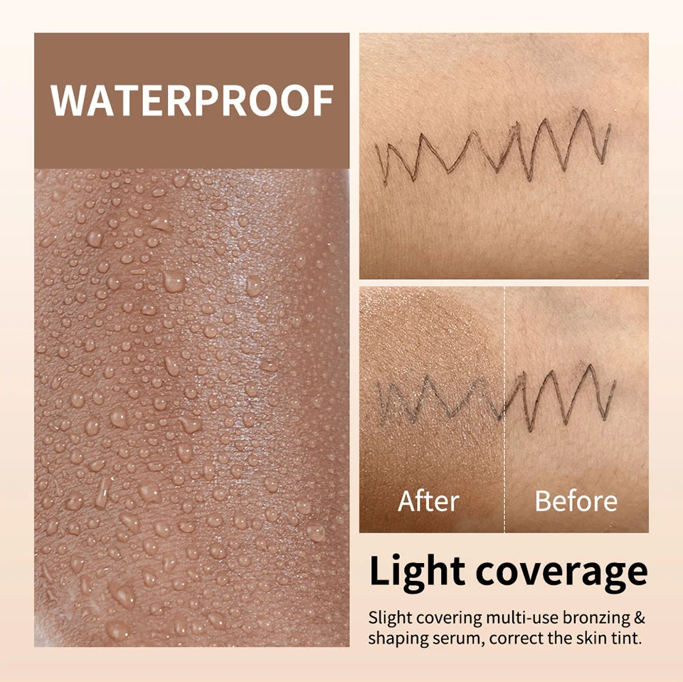 Lakerain Contouring Shaping Serum Long Lasting Nature Bronzing Foundation Deep Moisturizing Brighten Facial Contouring Concealer