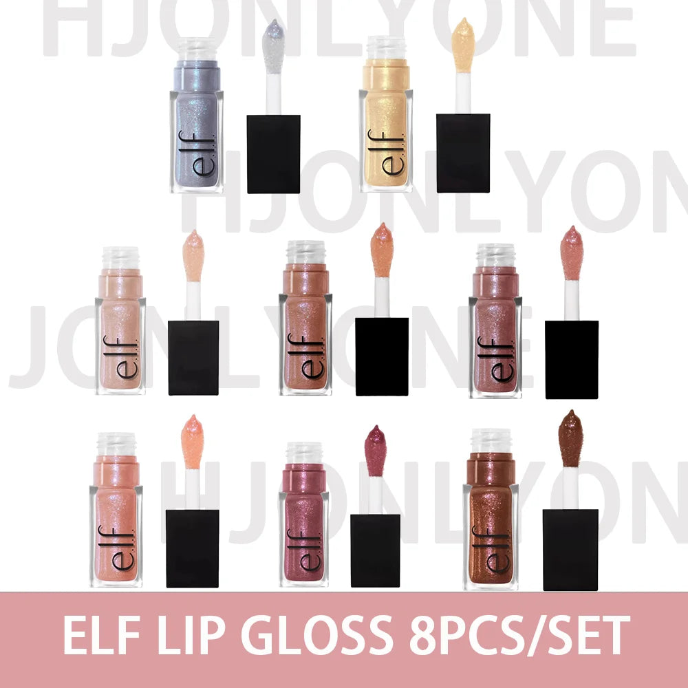 Elf Divine Wine Shiny Lip Glaze Crystal Glossy Finish Long-Lasting Lip Color Cosmetic Beauty Product