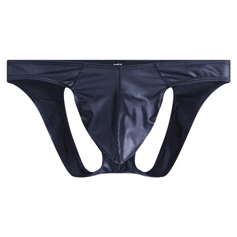 Men's Double Panties Sexy Hollow T-Pants Performance Flirting Pants