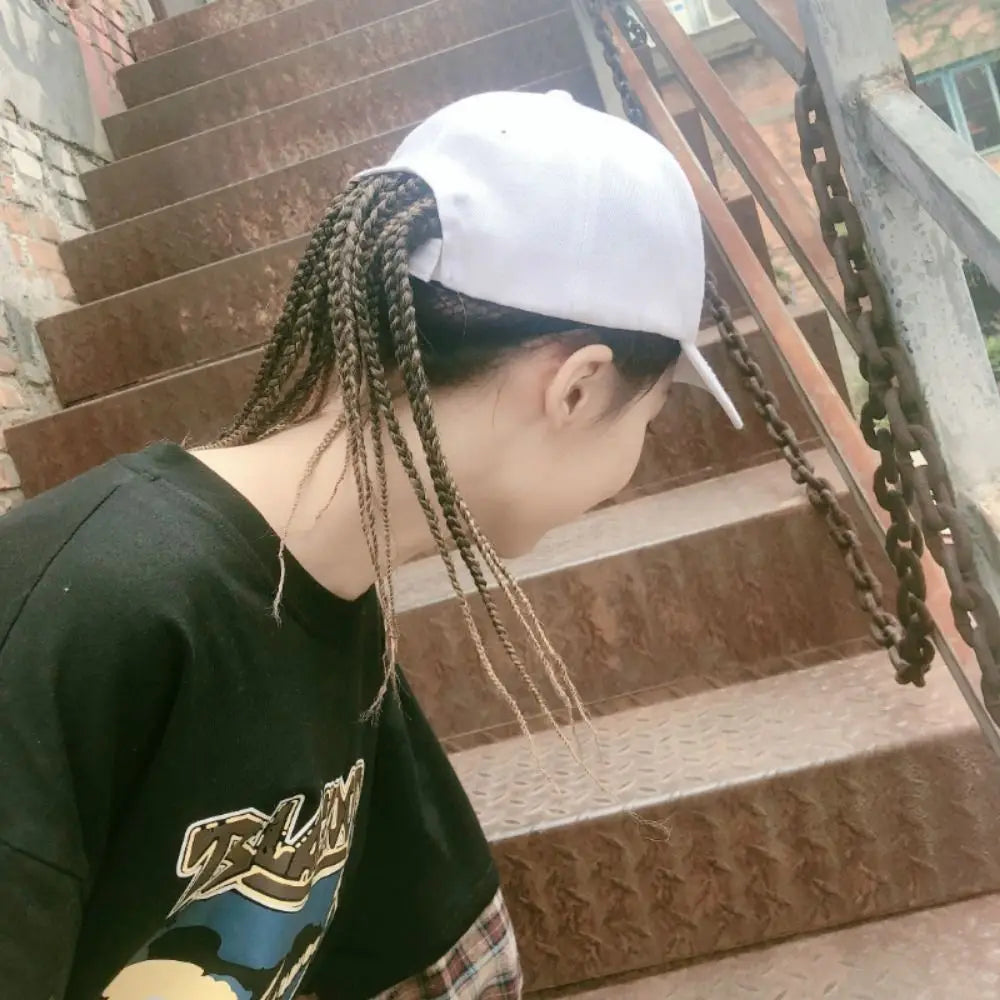 Baseball Cap Wig Hip Hop Hat Daily Wear Peaked Cap Wig Hair Dreadlocks Cap 35cm Dirty Hair Braid Sun Visor Hats Summer Unisex