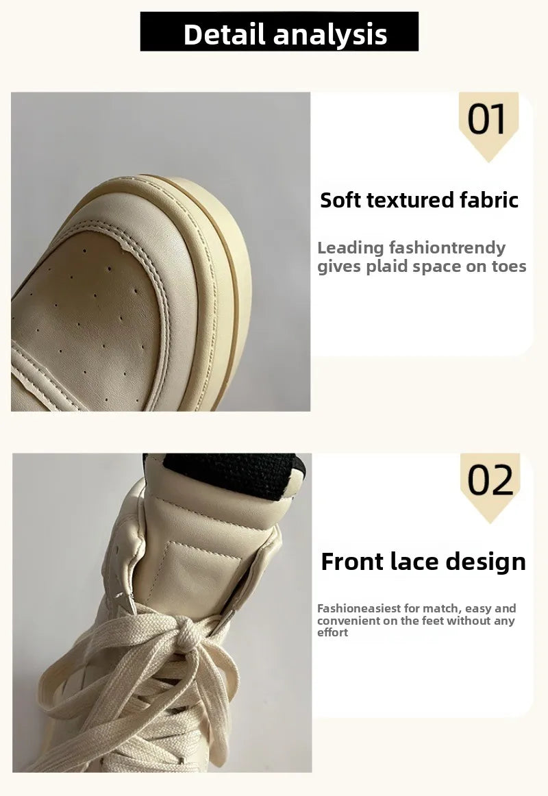 Shoes for Women Women's Ankle Boots Trendy Retro High-top Women's Shoes Fashion Casual Chunky Platform Luxury Designer Sneakers