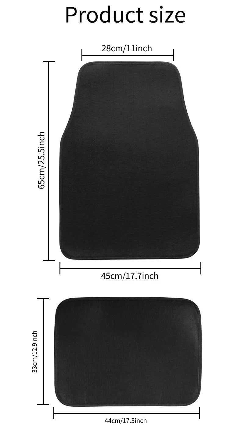 Universal Car Automotive Carpet Floor Mats 1/2/4pcs For Auto SUV Sedans Vans Accessories Dirt and Wear-resistant