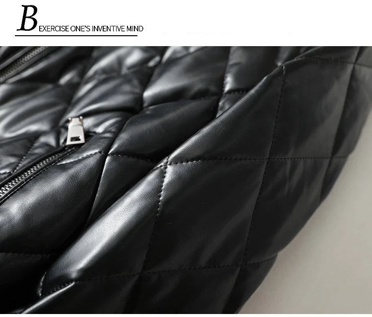 Julypalette 90% White Duck Down Real Sheepskin Jackets Black Casual Women Winter Zipper Lambskin Leather Warm Coats Size M-5XL