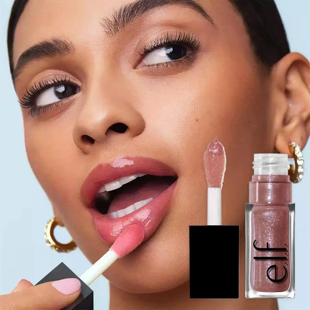 Elf Divine Wine Shiny Lip Glaze Crystal Glossy Finish Long-Lasting Lip Color Cosmetic Beauty Product