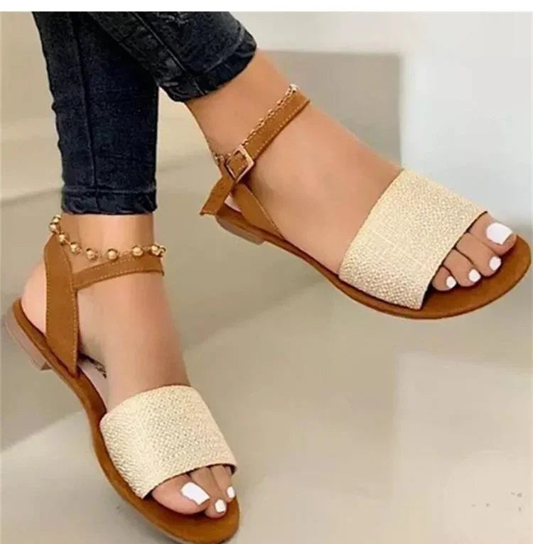 Women Sandals Classics Ankle Strap Summer Sandals Flat Shoes For Women  Lightweight Flats Sandalias Mujer Casual Summer Footwear