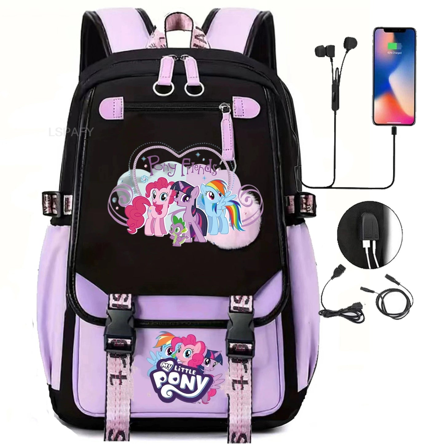 My Little Pony SchoolBags Fashion Boys Girls Backpack Rucksack Casual Travel Multipocket Book Bags New Semester Gift