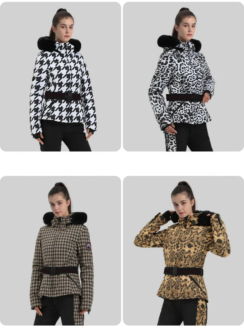 Ski Jackets 2025 Mountain Winter Hooded Woman Snowboard Clothes Outdoor Sports Skiing Overcoats Windproof Thermal Snow Tracksuit