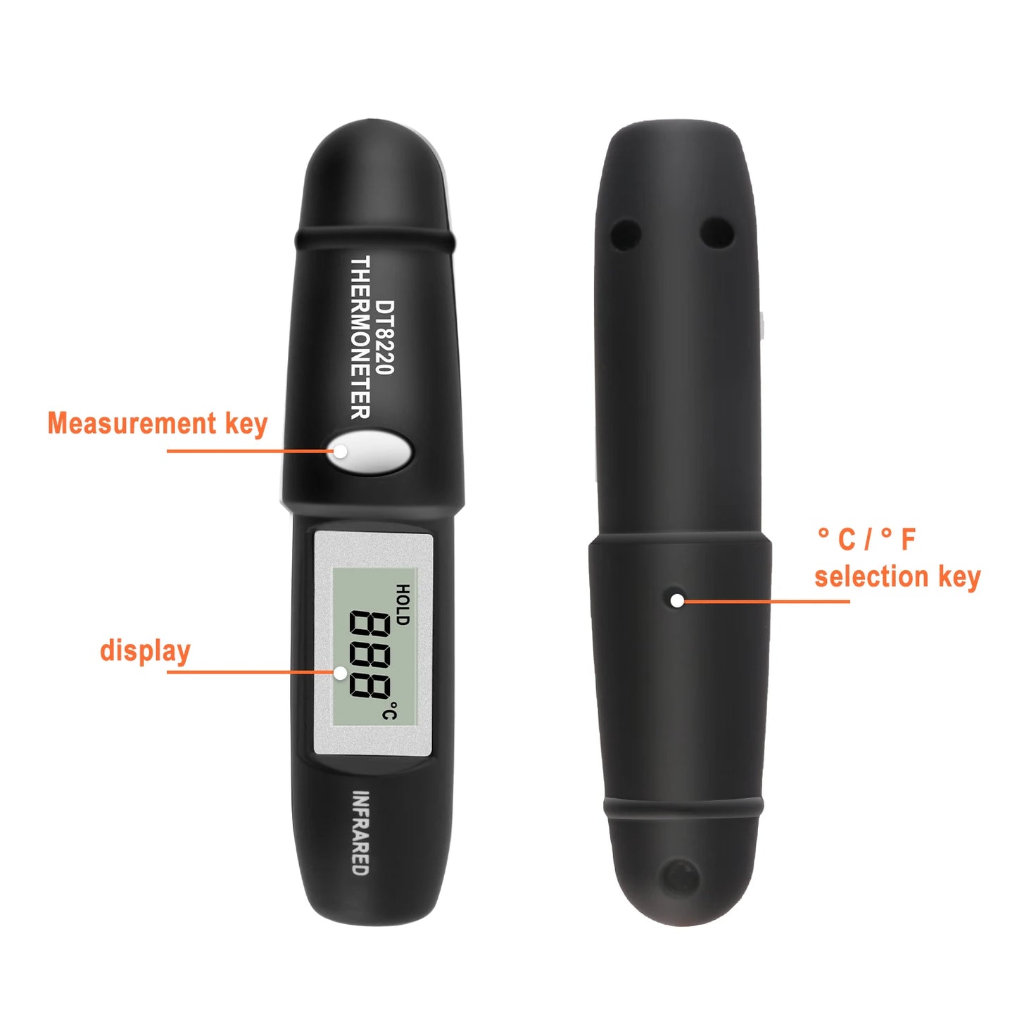 Mini Infrared Thermometer Pen Type Non-contact Pyrometer -50~220℃ Laser Temperature Sensor LCD outdoor Home Digital Thermometer