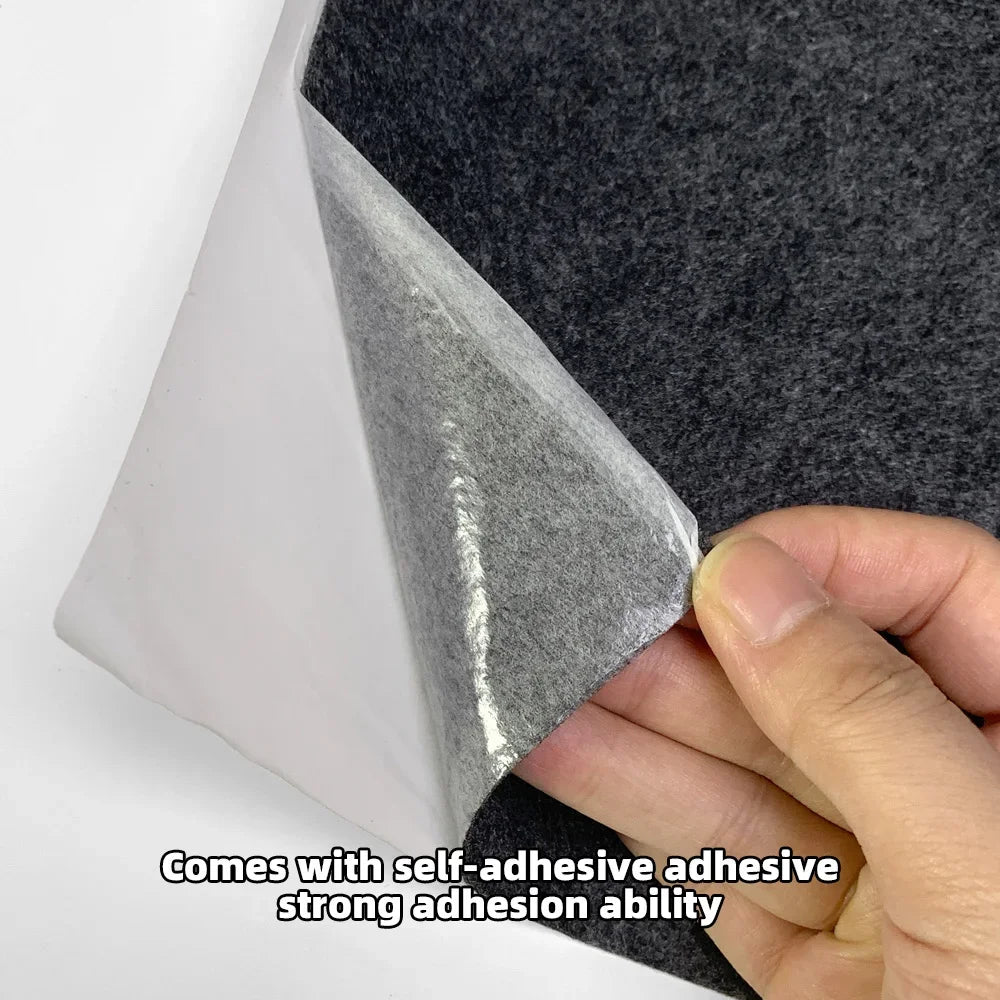 Car Lining Carpet Felt Cloth Self-adhesive Carpet Non-Woven Fabric High Temperature Resistant Felt for Home Camper Car Repair