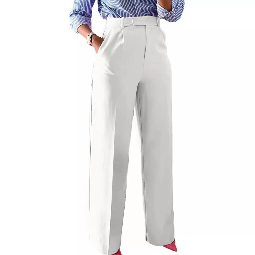 2025 New Pants Commuting High Waist Drape Straight Pants Formal Pants Casual Suit Long Pants Women
