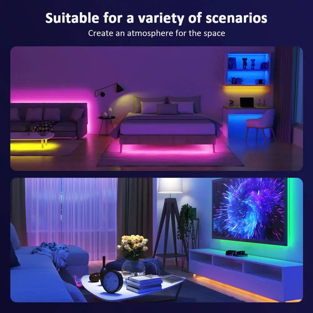 LED Strip RGBIC 24 Key Control SMD5050 Strip Chasing Effect Light Flexible Tape Diode Strip TV Backlight Room Decoration