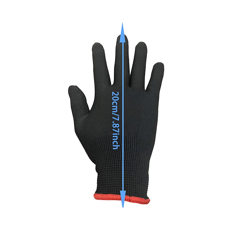 6Pairs Breathable Nylon Garden Work Gloves Without PU Coating And Silicone Not Waterproof Durable For Excavation And Planting