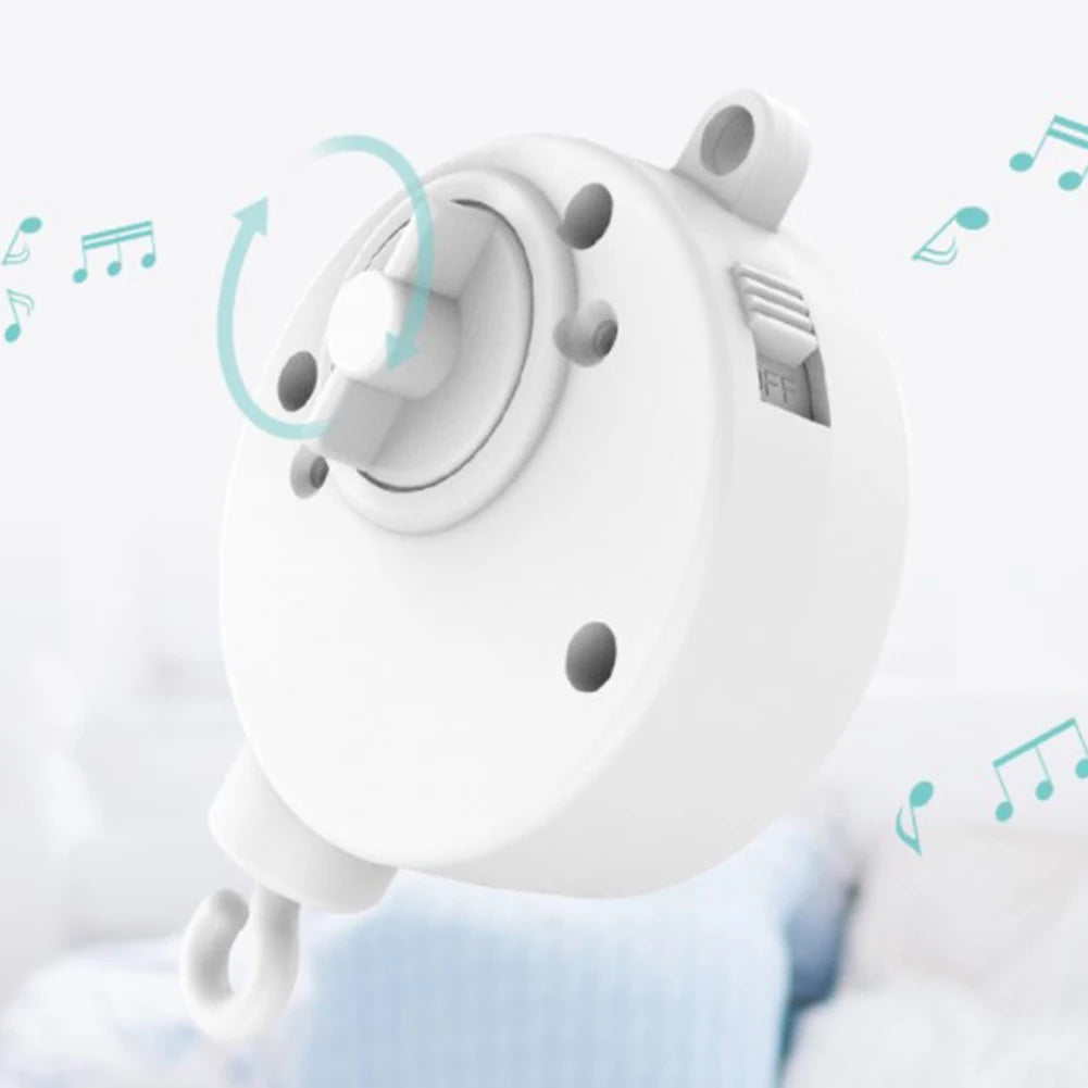 Infant Bell Rotary Wind-up Music Box Baby Mobile Crib Bed Bell Windup Movement Music Box Machine Nursery Decoration