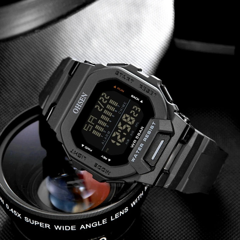 Outdoor Sport Watch for Men G Style Digital Mens Watches 50M Waterproof Green Hombre Male Tactical Electronic Wristwatch Gifts