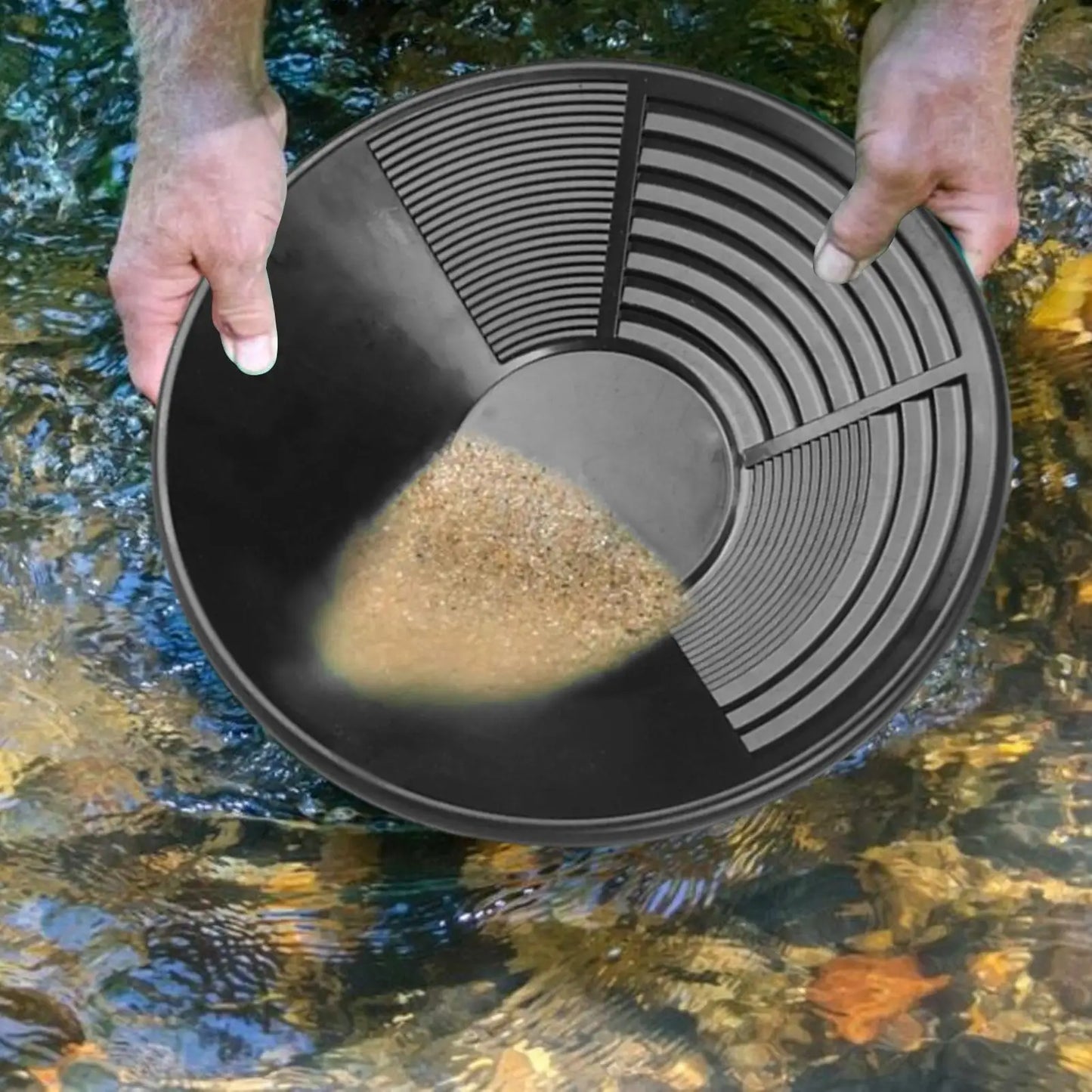 Gold Pan Metal Detection Tool Plastic Sieve Golds Pan Mining Tool Plastic Bowl Prospecting River Wash Gold Panning Equipment