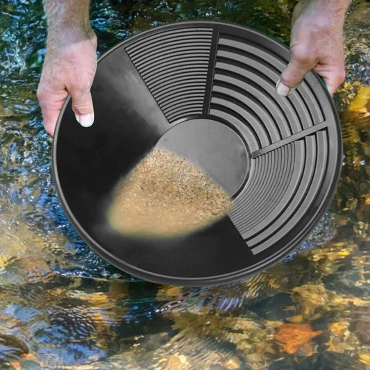 Gold Pan Metal Detection Tool Plastic Sieve Golds Pan Mining Tool Plastic Bowl Prospecting River Wash Gold Panning Equipment