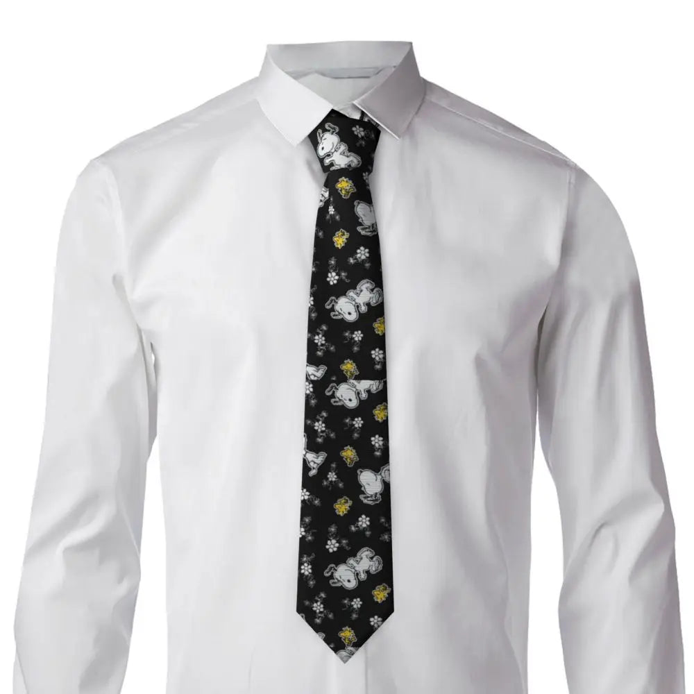 Personalized Fashion S-Snoopys Neckties Men Silk Cartoon Office Neck Tie