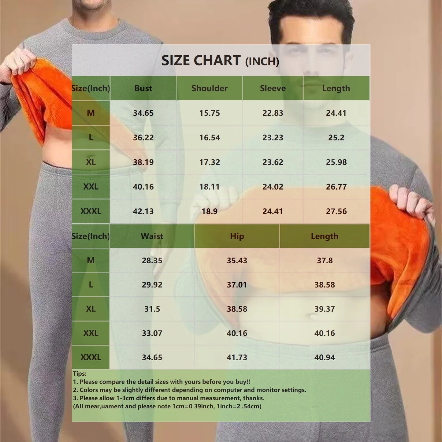 Men's Thermal Underwear Thin Base Cotton Sweater Winter Thermo Shirt Tops Pants Set Thermal Clothing Set Skiing Underwear Set