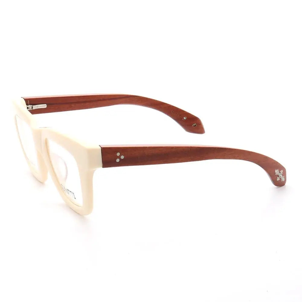 Women Vintage Wooden Glasses Frames Men Wood Eyeglass Frames Oversized Fashionable Square Retro Rx Eyeglasses Frames Optical