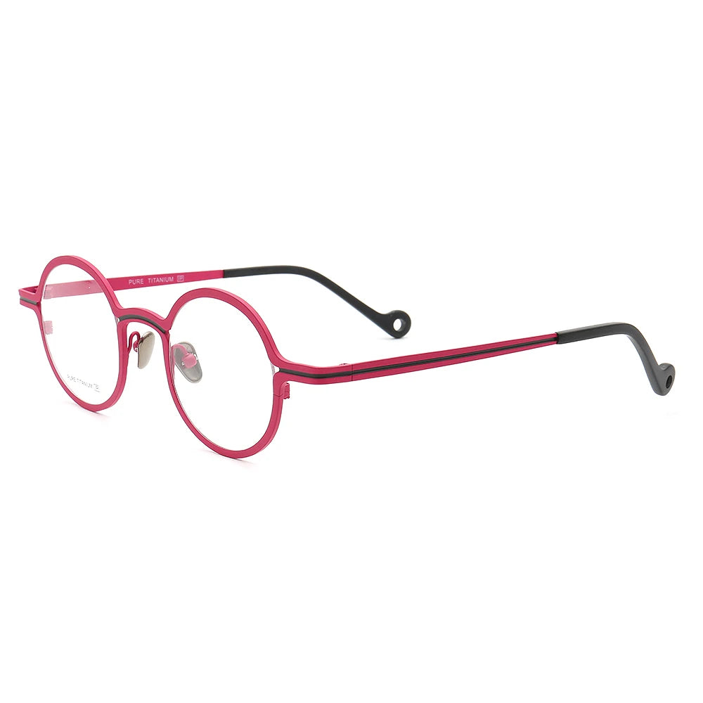 Retro Women Round Eyeglass Frames for Men Glasses Frames Pure Titanium Spectacles Fashion Optical Eyeglasses Frames Prescription