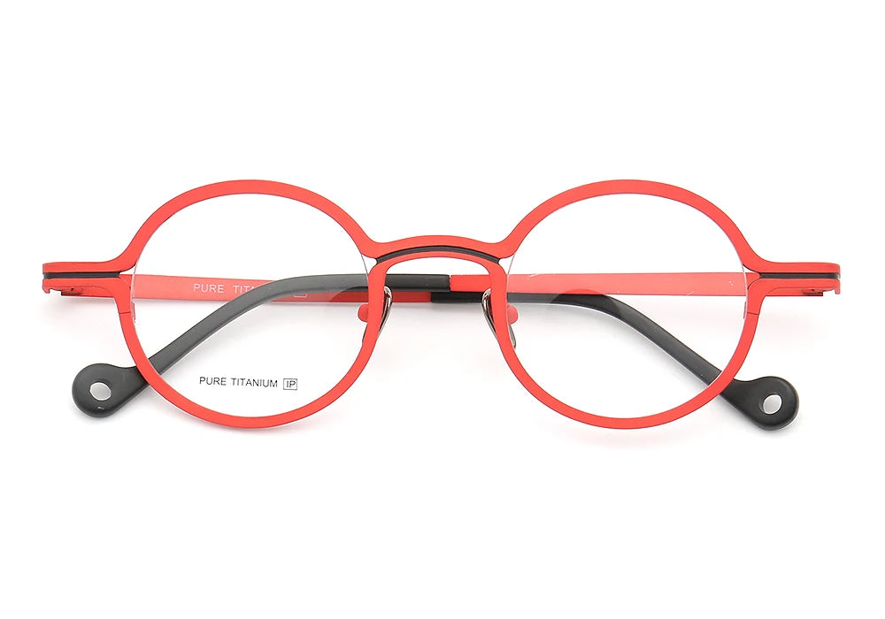 Retro Women Round Eyeglass Frames for Men Glasses Frames Pure Titanium Spectacles Fashion Optical Eyeglasses Frames Prescription