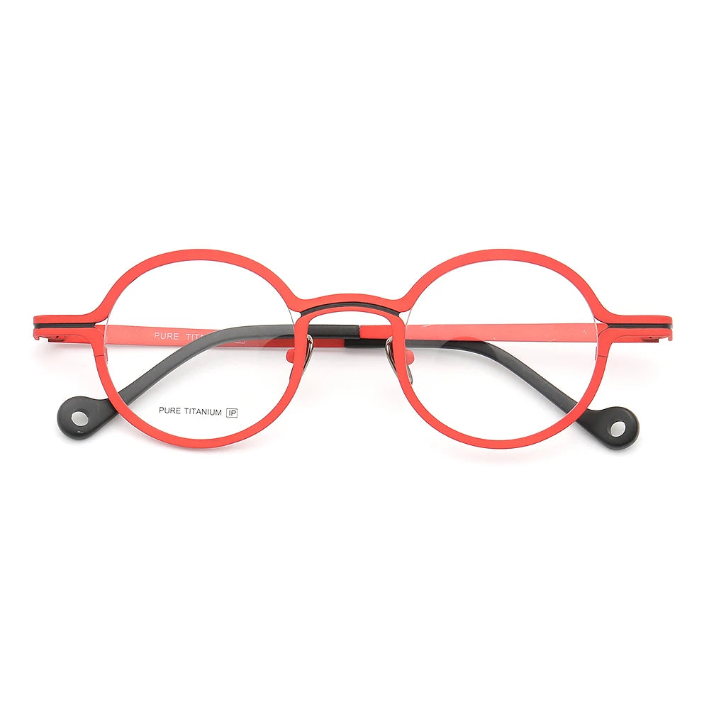 Retro Women Round Eyeglass Frames for Men Glasses Frames Pure Titanium Spectacles Fashion Optical Eyeglasses Frames Prescription