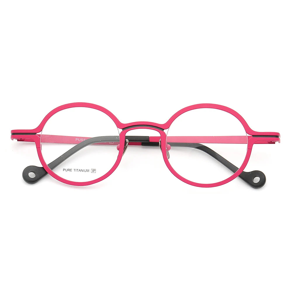 Retro Women Round Eyeglass Frames for Men Glasses Frames Pure Titanium Spectacles Fashion Optical Eyeglasses Frames Prescription