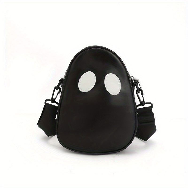 Halloween Ghost Design Purse, PU Leather Crossbody Bag, Trendy Shoulder Bag, Spooky Season Trick Or Treat