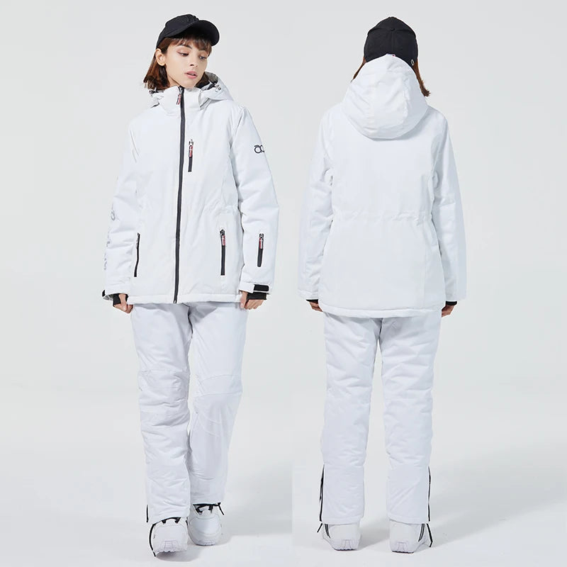 New Thermal Winter Women's Ski Suit Windproof Skiing Down Jacket And Bibs Pants Set Male Snow Costume Snowboard Wear Overalls