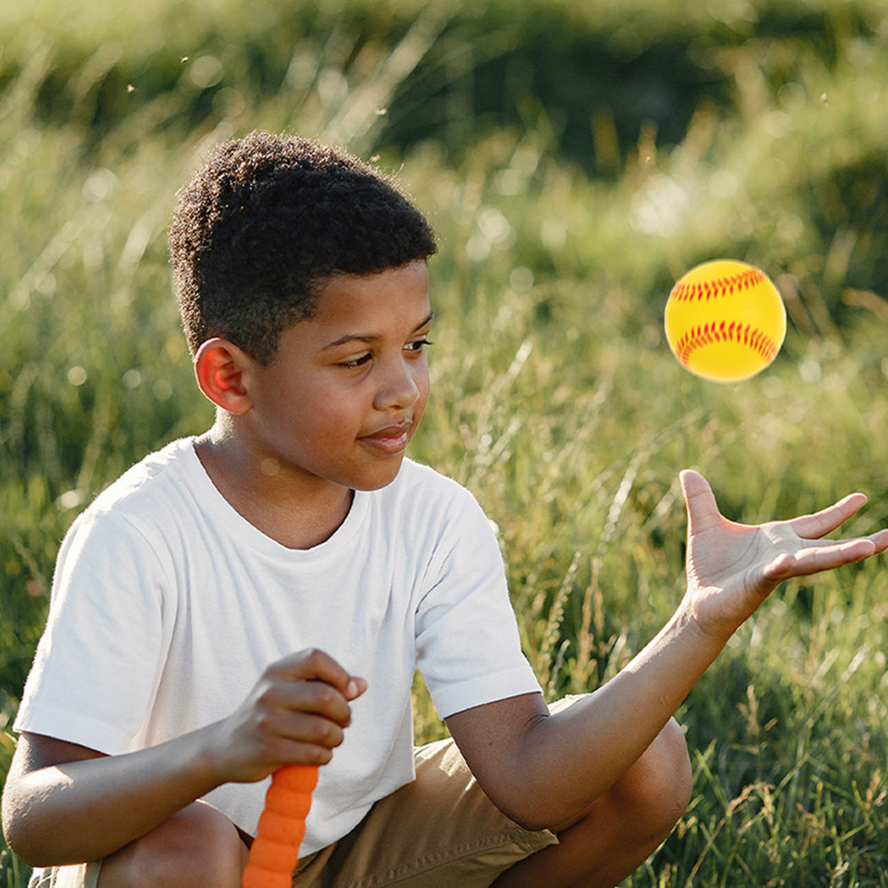 4 Pcs Sponge Kids Baseball Soft Softballs for Practice Children’s Toys Pu Training Baseballs Hitting Student
