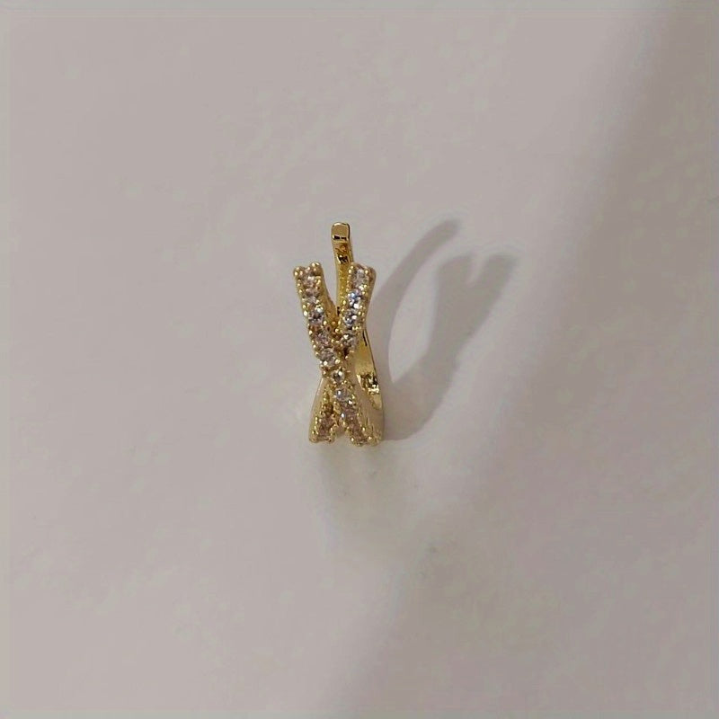 Bohemian Elegant C-Shaped Earrings with Zirconia Inlays - Perfect for Everyday Wear! Halloween gift, Christmas gift