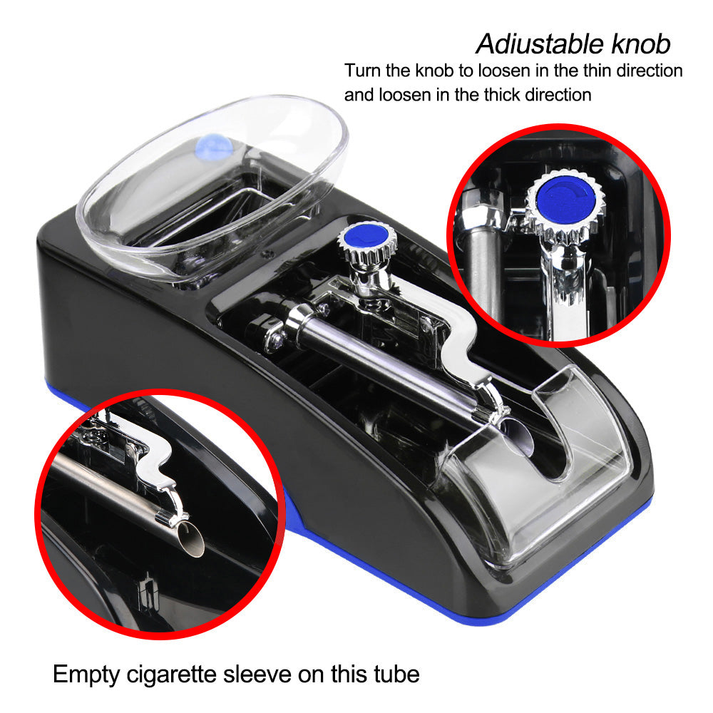 EU US Plug Smoking Accessories Smoking Tool DIY Injector Maker Cigarette Rolling Machine Tobacco Roller Electric Automatic