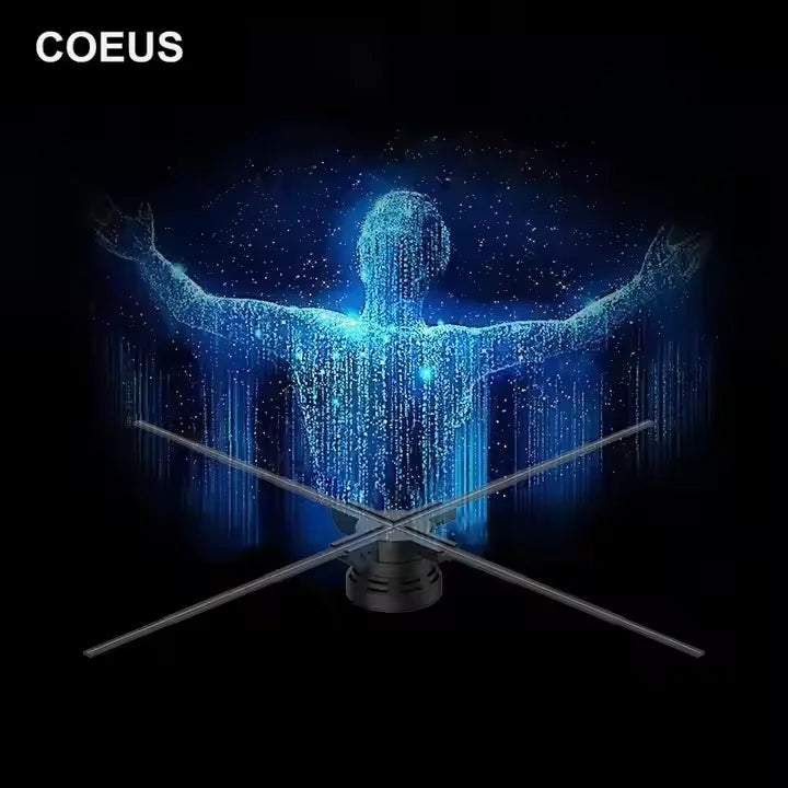 65cm 1024LED 3D Holographic Display Projector Live Hologram Projector 3D Hologram Fan For Business Store Advertising Equipment