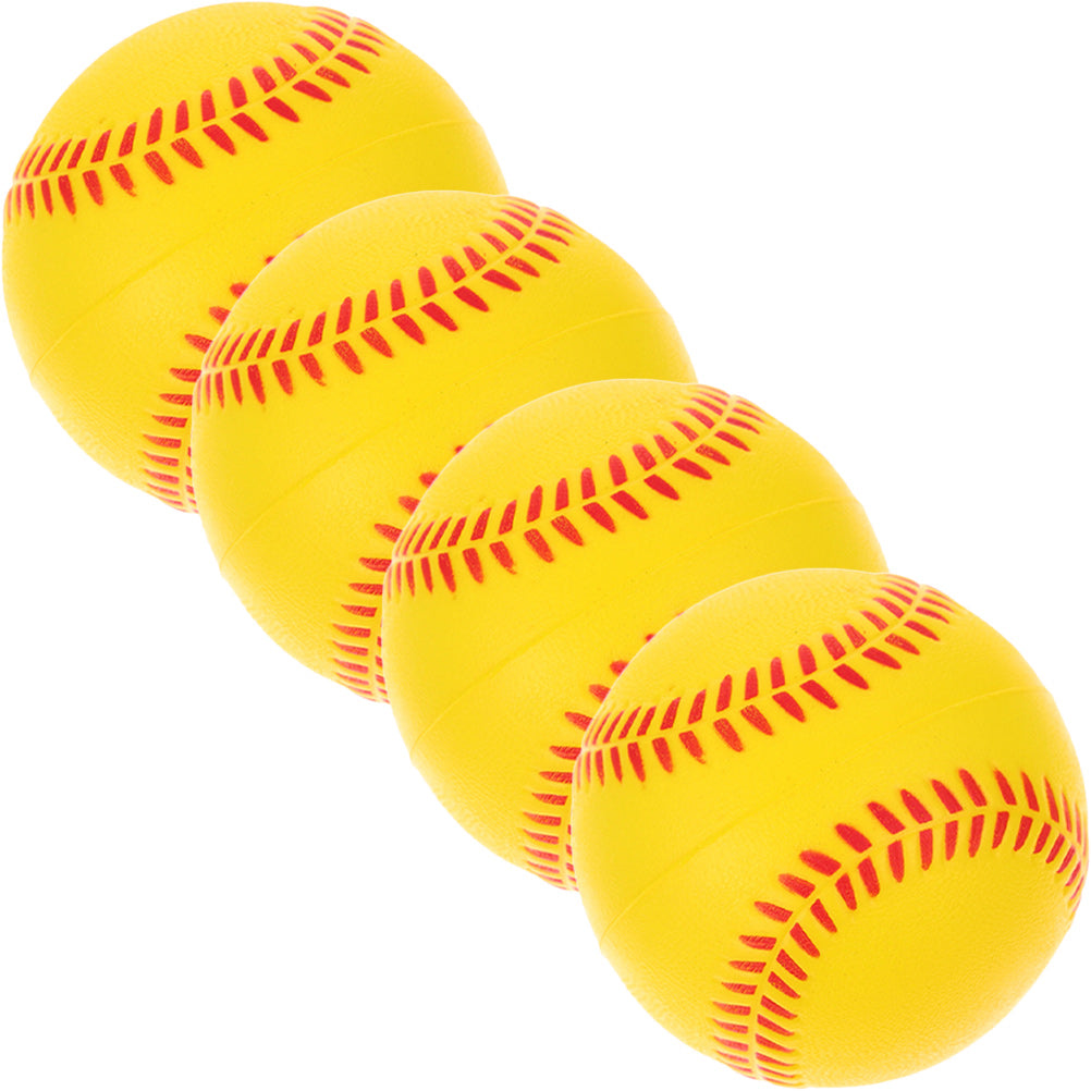 4 Pcs Sponge Kids Baseball Soft Softballs for Practice Children’s Toys Pu Training Baseballs Hitting Student