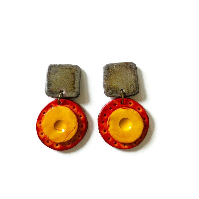 Rustic Statement Jewelry Set with Fall Colors-4