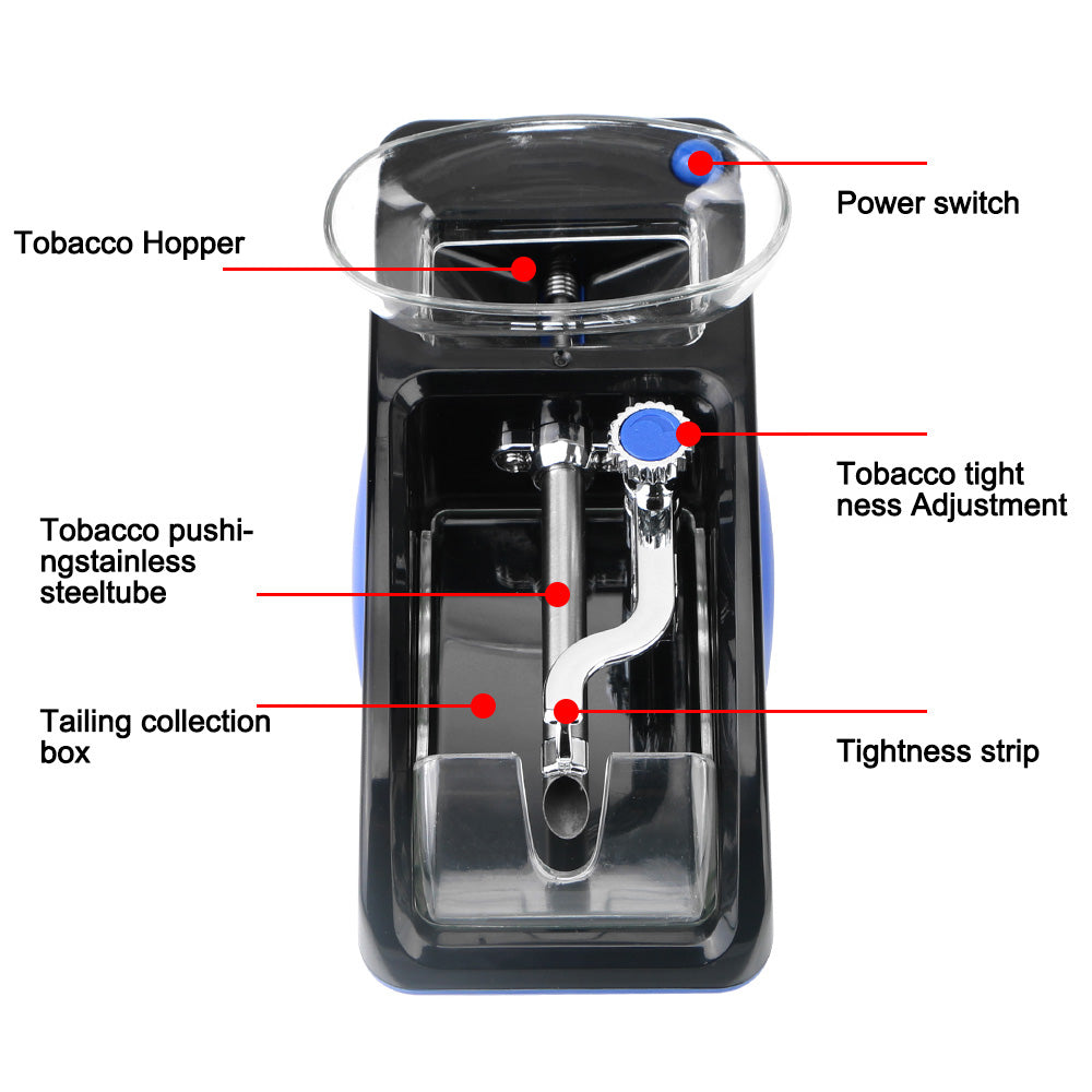 EU US Plug Smoking Accessories Smoking Tool DIY Injector Maker Cigarette Rolling Machine Tobacco Roller Electric Automatic
